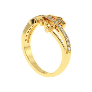 AJRETAIL แหวนแต่งงานโรแมนติกสำหรับผู้หญิง Forever Together 5-0.29CT สี HI ความใส VS-SI ทองคำ 14K สีเหลือง ได้รับการรับรองจาก GIA - Product Image 5