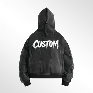 Factory Price Unisex Oversized Hoodie Drop Shoulder Hoodie Fashion Sweatshirt OEM Production - Product Image 1