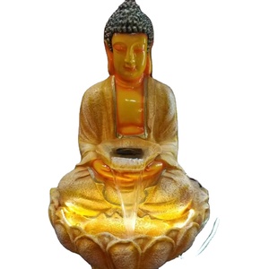 2025 सौर ऊर्जा बुद्धा आउटडोर और उद्यान सजावट के लिए कमल झरना झरना झरने के इनडोर बुद्धा हाथ का पानी