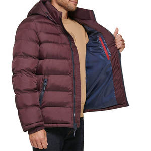 Fully Customized Men's <b>Waterproof</b> Canvas Puffer <b>Jackets</b> Polyester Wadding Filled <b>Winter</b> DDP Shipping - Product Image 2
