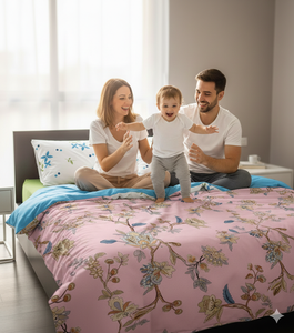 ชุดเครื่องนอนไมโครไฟเบอร์ลายทางขนาดคิงไซส์ ผ้าปูที่นอนนุ่ม ชุดผ้าปูที่นอนแบบเรียบ ผ้าปูที่นอนแบบรัดมุม ปลอกหมอน 2 ใบ สำหรับใช้ในโรงแรม - Product Image 3