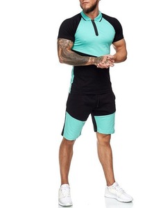 Ensemble de survêtement léger en polyester jaune pour garçons Oye Hoye International, col rond, manches courtes, shorts, poches latérales, coupe classique - Product Image 5