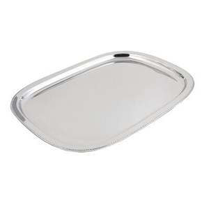 Large Capacity Stainless Steel Serving Tray With Shiny <b>Mirror</b> Polish Surface For Dining Table Food Serving - Product Image 2