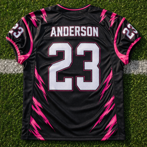 เสื้อทีมอเมริกันฟุตบอลแบบกำหนดเองสำหรับโรงเรียน ผ้าโพลีเอสเตอร์แห้งเร็ว ระบายอากาศได้ดี ปักชื่อและหมายเลขผู้เล่นตามสั่ง - Product Image 2