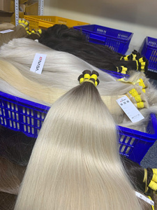 Extensions de cheveux vierges vietnamiens 100% naturels, blondes, toutes longueurs de 12 à 32 pouces, super double drawn, pointes droites - Product Image 5