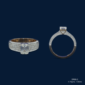 Anillo de Diamantes de Oro Rosa de 14K de Lujo, Muy Solicitado, con Piedra de Corte Brillante, Ideal para Bodas y Propuestas, Disponible para la Venta - Product Image 5