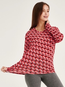 Haut de maternité et d'allaitement en modal pour femme, manches longues, facilitant l'allaitement, chemise de grossesse - Product Image 5