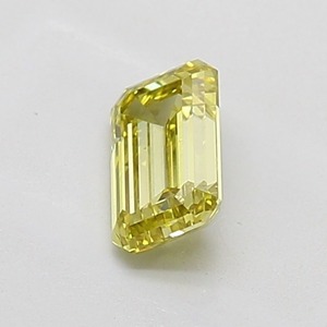 Diamante de Alta Calidad de 0.81 Ct, Corte Esmeralda, Color Amarillo Fantasía, VS2, Corte Excelente, Gema Suelta - Product Image 3
