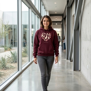 Sudadera con Capucha Personalizada con Gráficos de Mascotas en Color Borgoña, Sudadera Informal para Hombre, Sudadera con Capucha con Estampado de Perros y Gatos, Ropa al por Mayor OEM ODM - Product Image 3