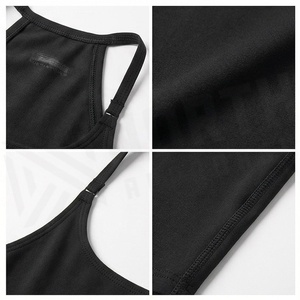 Débardeur sans couture à col halter, noir uni, sans manches, vêtements de yoga, vêtements de sport pour femmes - Product Image 4