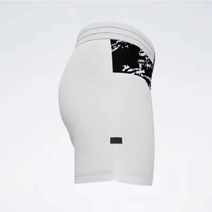 Pantalones Cortos Deportivos Blancos para Hombre, con Estampado de Camuflaje Negro, Tela de Poliéster, Ajuste Atlético, Absorción de Humedad, Ligeros, Transpirables, para Entrenamiento - Product Image 2