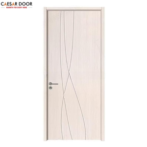 Fournisseur vietnamien de portes d'entrée en bois massif MDF polymère moderne, insonorisées, imperméables, finition mélamine, pour villa, école - Product Image 1