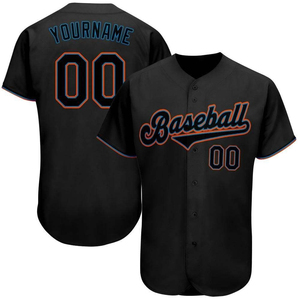 Maillot de baseball d'équipe personnalisé imprimé par sublimation, anti-UV, séchage rapide, évacuation de l'humidité, respirant, col en V, pour hommes - Product Image 6