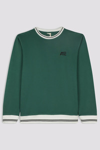 Sudadera Verde de Cuello Redondo de Alta Calidad para Hombre, Casual y Cómoda con Rayas Blancas, Sudadera Deportiva y Urbana - Product Image 3