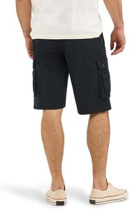 Men's <b>Black</b> Cargo Denim <b>Shorts</b> Mid Waist With Pockets Casual Summer Wear Breathable Woven Fabric Regular Wash - Product Image 4