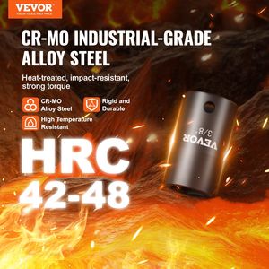 Set di 12 Chiavi a Bussola a Impatto da 3/8'' con Attacco Piatto SAE da 5/16''-1'' per Riparazioni Auto, in Acciaio Legato Cr-Mo a 6 Punte, Facili da Leggere - Product Image 2