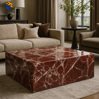 Table basse en marbre noir Calacatta italien de haute qualité, table de canapé, utilisation en intérieur, marbre