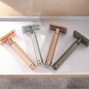 Stainless Steel Non-Disposable Safety <b>Razor</b> <b>Men</b> Double Edge Single Blade Classic Wet Shaving Face - Product Image 2