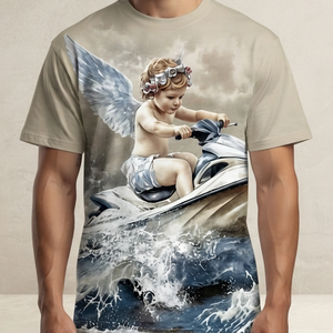 T-shirt personnalisé surdimensionné imprimé DTG, style vintage, look streetwear, manches courtes, jersey de coton, unisexe. - Product Image 5