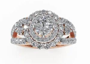 แหวนดีไซน์ทรงรัศมีหลายชั้น น้ำหนักรวม 1,465 กะรัต ประกอบด้วยเพชรเลี้ยงในห้องปฏิบัติการ 64 เม็ด แหวนทอง 9, 14, 18 กะรัต เครื่องประดับหรูหรา - Product Image 6