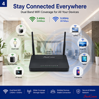 Routeur VoIP SIP ATA, adaptateur téléphonique analogique WiFi double bande avec 1 port FXS SC-2906-1S