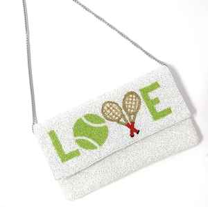 Bolso de Mano Rectangular de Algodón con Cuentas de Semillas, Diseño Creativo y Elegante para Mujer, con Bordado de Cuentas de Semillas - Product Image 6