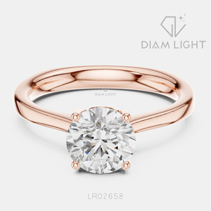 Bague de mariage ronde 1,25 carat, bijoux fins, certifiée IGI, or blanc 14 carats, diamant de laboratoire, bague de fiançailles et d'anniversaire - Product Image 5