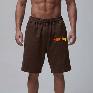 Shorts de jogging pour hommes en coton 100% premium, logo imprimé personnalisé, respirant, séchage rapide, confortable - Product Image 1