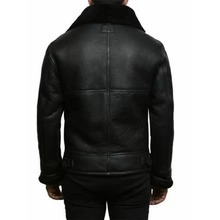 Premium Leather Pilot <b>Aviator</b> <b>Jacket</b> Soft <b>Shearling</b> Flight Bomber Winter Wear OEM ODM Sample Service Available Today - Product Image 2