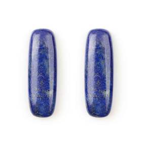 Cabujón de Lapislázuli Natural de Alta Calidad, 10x30mm, Azul, Forma Almohada Larga, Base Plana, Calibrado, para Joyería - Product Image 1