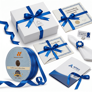 Factory 6mm Blue Double Face Satin Ribbon for Invitation Cards Cake <b>Boxes</b> Florist Wrap <b>Sewing</b> DIY Decor Bulk Rolls - Product Image 3