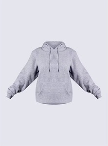 เสื้อฮู้ดครอปโอเวอร์ไซส์สีน้ำเงินกรมท่าแบบยูนิเซ็กซ์ แขนยาว กระเป๋าหน้า สีพื้น สไตล์ลำลอง เสื้อกันหนาวมีฮู้ด ผ้าถักขนแกะ สำหรับฤดูใบไม้ร่วง - Product Image 4