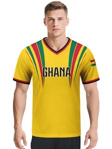 Camiseta de fútbol para hombre, camiseta de aficionado, nombre y número personalizados, amarilla, manga corta, cuello redondo, ropa deportiva transpirable de poliéster - Product Image 3