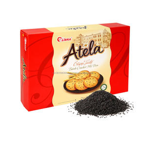 ATELA 342gr Vietnamese Egg <b>Biscuits</b> Crispy Sesame Cracker Sweet Crisps Free Sample Salty Taste Carton Box Bag FMCG Vietnam - Product Image 1