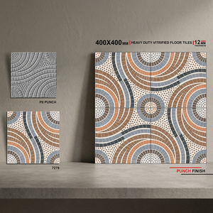 Prix de gros direct d'usine Carreaux de pavé de stationnement de voiture extérieur numérique en porcelaine robuste 40x40cm 400x400mm Revêtement de sol vitré - Product Image 4