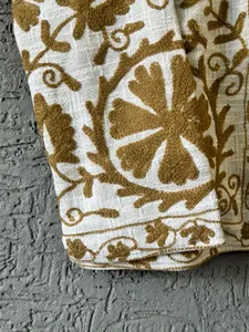 Luxury <b>Velvet</b> Suzani <b>Jacket</b> Hand Embroidery Vintage Boho Cotton Lining <b>Women</b> Autumn Winter Festival Ethnic Designer Long Front - Product Image 2
