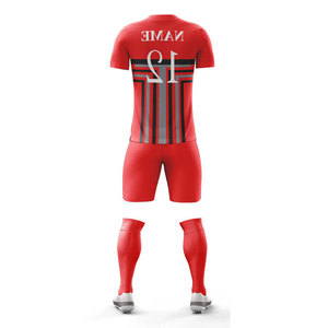 ชุดกีฬาแห้งเร็วรุ่นใหม่ปี 2026 2027 สำหรับผู้ชาย ชุดฟุตบอลพิมพ์ลายแบบ Sublimation พร้อมรับผลิตแบบ OEM ชุดฟุตบอลผ้ายืด - Product Image 5