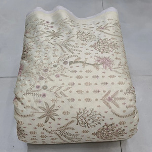 Tissu brodé SQ, tissu perlé, tissu de soie brodé, tissu de chiffon, tissu pour abaya, matière pour kaftan, vente en gros, export, vrac, USA - Product Image 4
