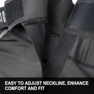 Maillot de hockey sur glace Blade, hiver, 100% polyester, séchage rapide, noir, résistant aux coupures, protection du cou et des poignets, manches longues, BNQ Power Venture - Product Image 4