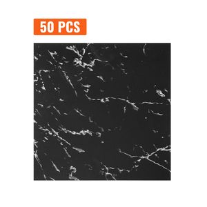 Piastrelle Autoadesive in Vinile Effetto Marmo Nero 12x12 Pollici, 50 Pezzi, Spessore 1,5mm, Kit Fai-da-Te per Pavimenti da Cucina - Product Image 1