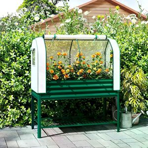 Fioriera rialzata con serra in PE: soluzione ecologica per la coltivazione all'aperto - Product Image 5
