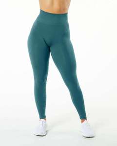 Leggings de Yoga de Cintura Alta sin Costuras, Largos, a Cuadros, de Spandex y Poliéster, Elásticos en Cuatro Direcciones, de Secado Rápido, para Mujer - Product Image 4