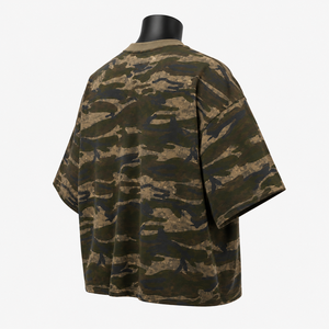 T-shirt de sport d'été surdimensionné en coton 100% tricoté, style japonais, broderie solide, streetwear, tactique, logo personnalisé - Product Image 2