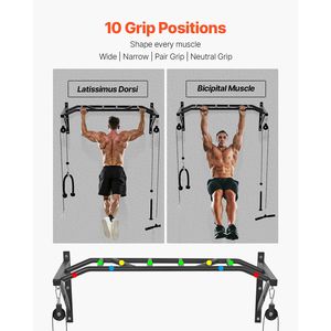 Barra Orizzontale Multifunzione a Muro per Trazioni, Larghezza 50 cm, in Acciaio Resistente, per Allenamento Superiore del Corpo e Chin-Up - Product Image 3