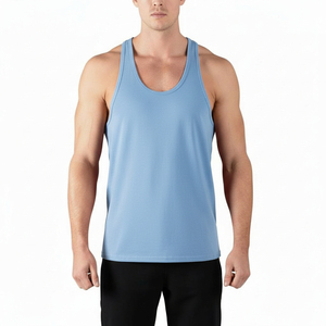 <b>Mens</b> Drop Armhole <b>Gym</b> Singlet Sleeveless Tank Top Breathable Workout <b>Vest</b> Muscle Fit Fitness Training Shirt Bodybuilding - Product Image 1