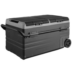 "12/24V Dual Zone <b>Portable</b> Car Refrigerator <b>Fridge</b> with 115 L Capacity & Wheels Handle" - Product Image 1