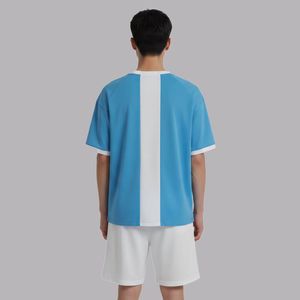 ชุดเซ็ตเสื้อยืดแขนสั้นกางเกงขาสั้นลำลองสำหรับผู้ชาย ผ้าฝ้ายสีพื้น แบรนด์เสื้อผ้าผู้ชาย ชุด 2 ชิ้น ระบายอากาศได้ดี - Product Image 2