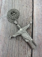 Pendentif Hip Hop Jésus-Christ en alliage plaqué or 14 carats avec incrustation de diamants certifiés IGI, breloque religieuse en forme de croix unisexe, écologique