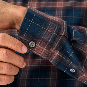 Chemises en flanelle brossée à carreaux marron rouille et bleu marine, de haute qualité, classiques, tendance, nouveau modèle, service OEM ODM, meilleur fournisseur, prix de gros - Product Image 5