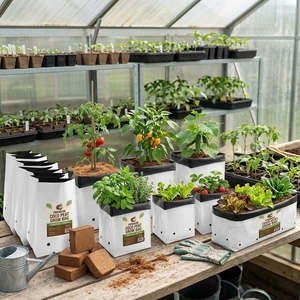 Reusable Eco-Friendly Durable Plastic Grow <b>Bags</b> for Hydroponic Gardening & Farming Breathable & Biodegradable - Product Image 3